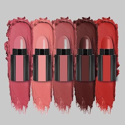 Professional Beauty Fabulous Matte Finish Shades 5 in 1 Nude Edition Lipstick for Women and Girls