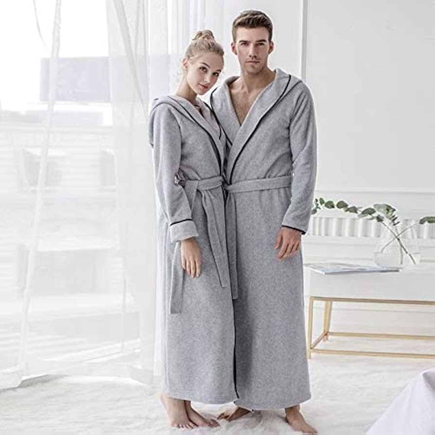 Sweet Needle Bathrobe 100% Cotton Terry Towel Dressing Gown Super Soft Light Luxury Highly Absorbent Toweling Robes with Pockets, Shawl Collar and Adjustable Belt for Men Women – Charcoal