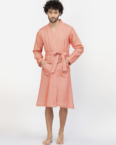 Sweet Needle Bathrobe 100% Cotton Terry Towel Dressing Gown Super Soft Light Luxury Highly Absorbent Toweling Robes with Pockets, Shawl Collar and Adjustable Belt for Men Women – Charcoal