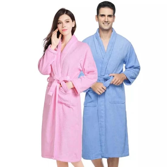 Sweet Needle Bathrobe 100% Cotton Terry Towel Dressing Gown Super Soft Light Luxury Highly Absorbent Toweling Robes with Pockets, Shawl Collar and Adjustable Belt for Men Women – Charcoal