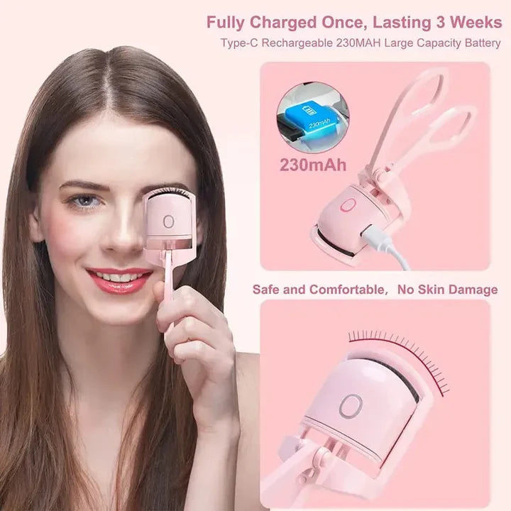 Electric Eyelash Curler \ Heated Eyelash Curler - Electric Eyelash Curlers - Eye Lash Curler With Comb 2 Heating Modes Quick Natural