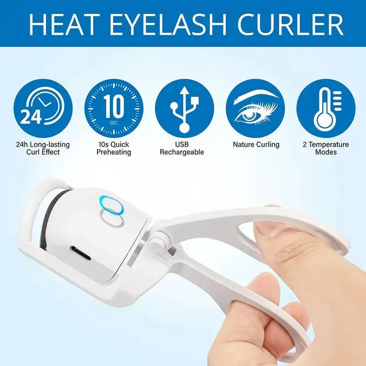 Electric Eyelash Curler \ Heated Eyelash Curler - Electric Eyelash Curlers - Eye Lash Curler With Comb 2 Heating Modes Quick Natural